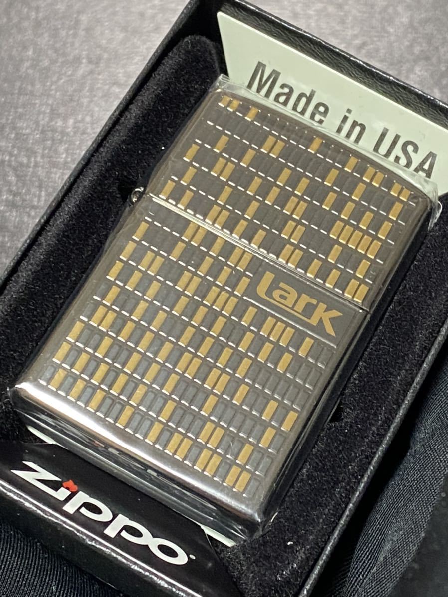 zippo ラーク 黒 金 限定品 特殊加工 希少モデル 2009年製 LARK ケース 保証書付き拍卖