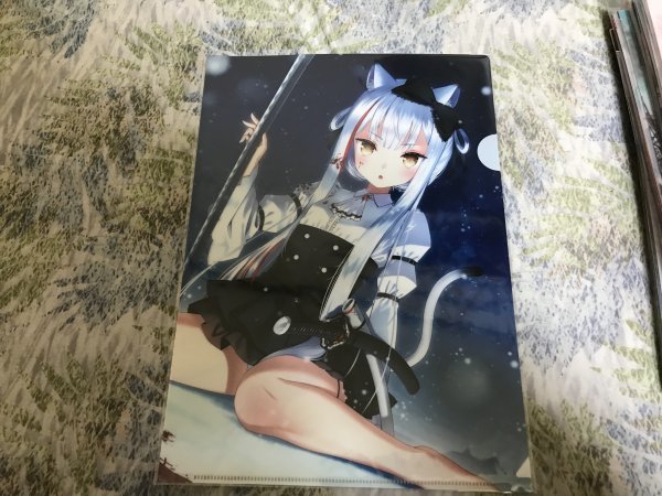 d254クリアファイル 紙椿かたなこ(やすゆき) C100/紙切ればさみ ホロライブ 潤羽るしあ 絵師拍卖