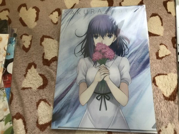 d070クリアファイル FGO Fate/stay night Heaven's Feelパルコ コラボ 桜拍卖