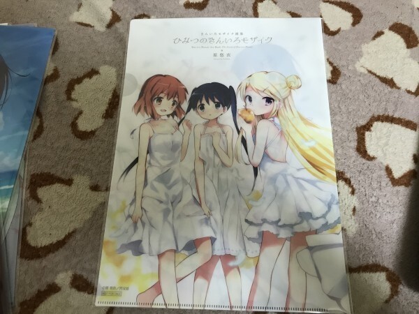 d062クリアファイル きんいろモザイク 原悠衣画集 とらのあな特典 ひみつのきんいろモザイク 九条カレン拍卖