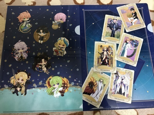 d053クリアファイル FGO Fate Grand Order 絶対魔獣戦線バビロニア Limited cafe カフェ 2枚セット ギルガメッシュ マーリン イシュタル拍卖