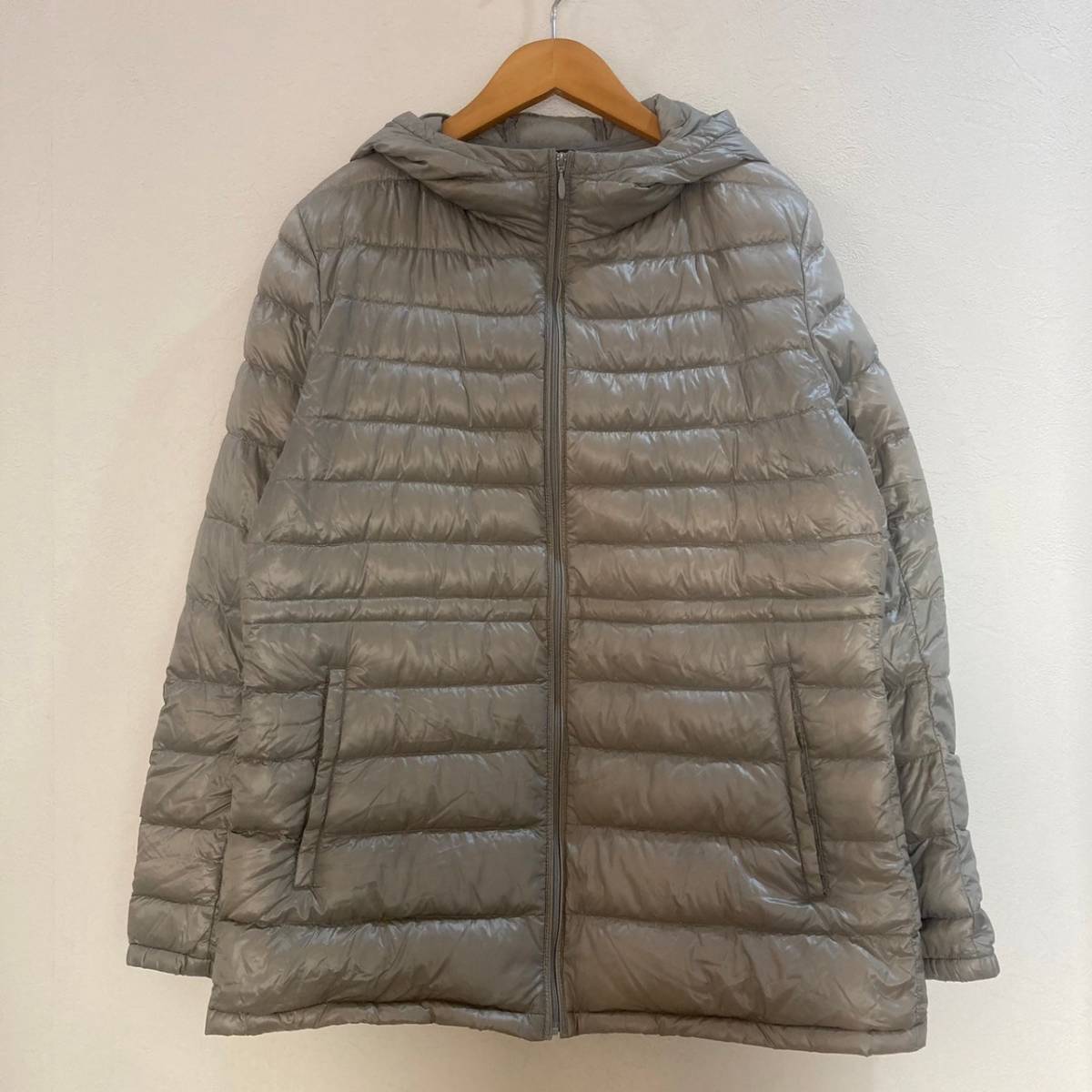 UNIQLO/ユニクロ 長袖 ウルトラライトダウンジャケット コンパクト グレー レディース L拍卖