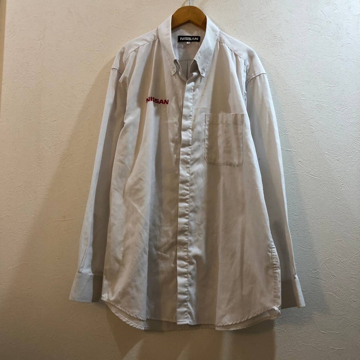 NISSAN/日産 長袖 シャツ ユニフォームウェア ホワイト 白 メンズ 3L拍卖