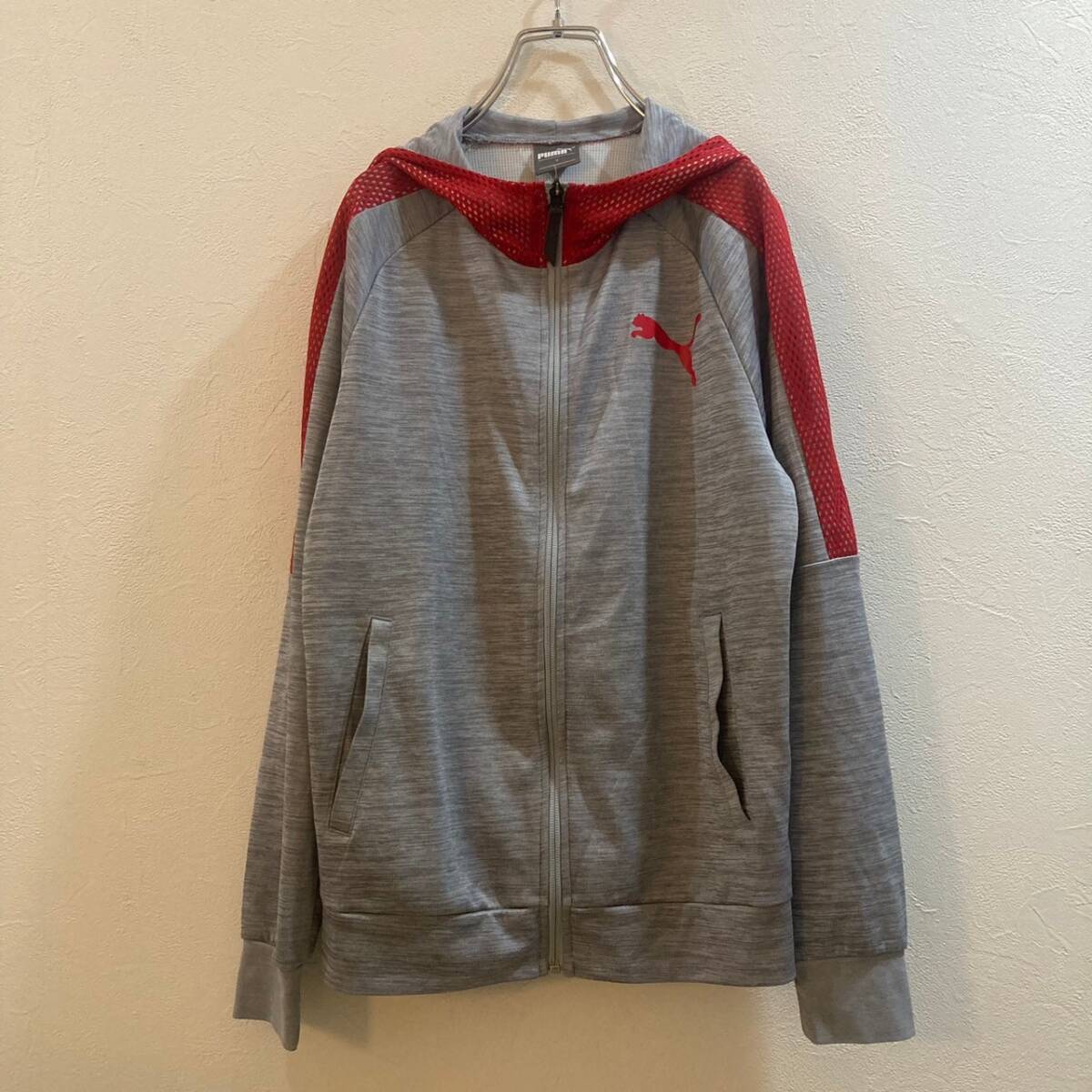 PUMA/プーマ 長袖 ジップアップスポーツウェア グレー メンズ S拍卖