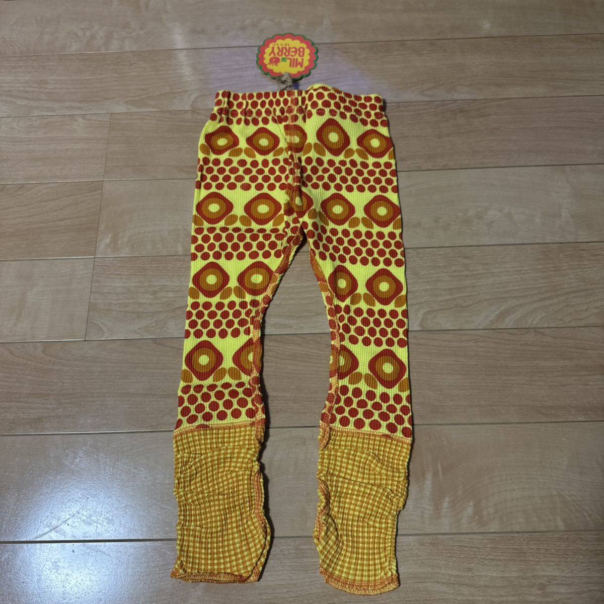 新品ミルデベリー ワッフルくしゅくしゅレギンスパンツ100 定価4095円 女の子子供服キッズ グラグラJAM レトロガーリー リオ横山拍卖