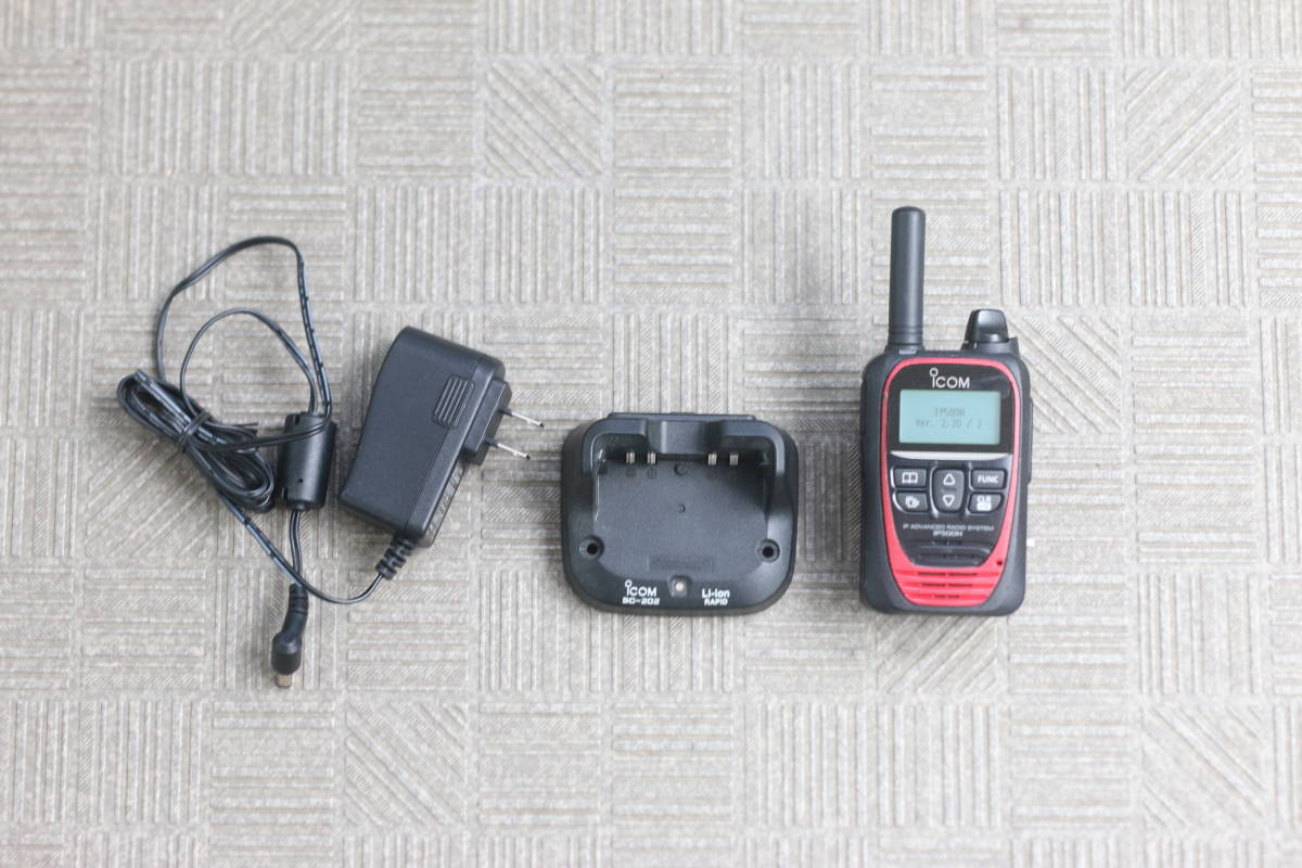【通電OK】ICOM アイコム IP無線機 IP500H 業務無線 レッド 一式セット 4G LTE拍卖