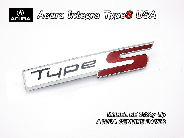 インテグラDE4DE5【ACURA】アキュラINTEGRAタイプS純正USエンブレム-リアTypeS/USDM北米仕様Type-Sプレートタイプ128×24mm流用にUSA拍卖
