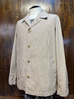 L132 メンズ ジャケット TOMORROWLAND トゥモローランド ベージュ 薄手 ゆったり ワイド チェック 柄 / L (8)拍卖