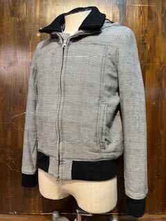 L125 メンズ ブルゾン RAGEBLUE レイジブルー ジャケット 中綿 グレー 灰 チェック 柄 ジップアップ / L (8)拍卖