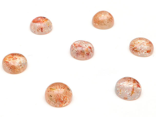マイカサンストーン コイン カボション 6mm【3コ販売】 / 84-12 SS6CO拍卖