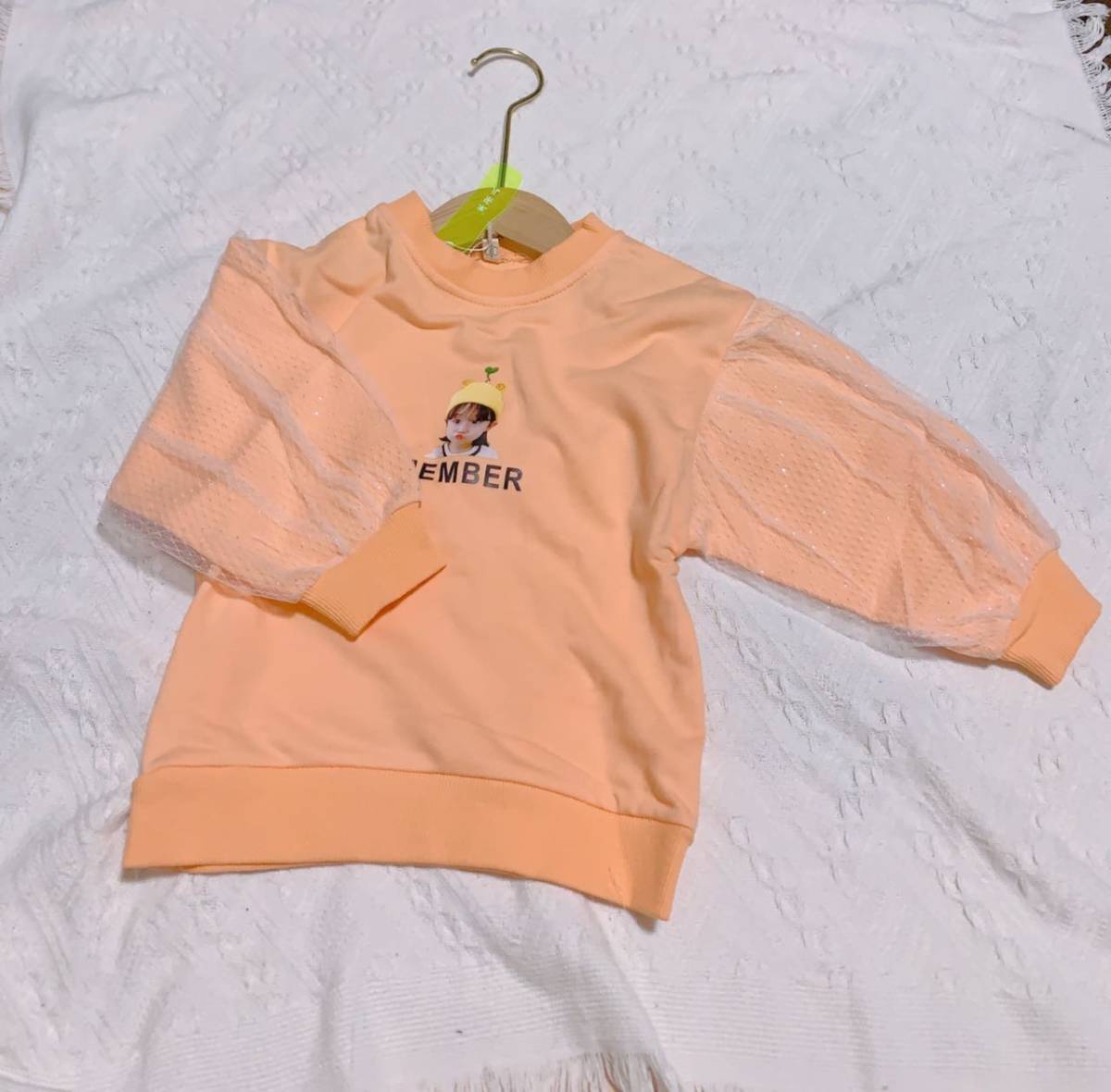 子供服 女の子 トレーナー スウェット トップス 長袖 ゆったり キッズ パーカー可愛い ガールズ 通園 秋服(サイズ:90cm)I08拍卖