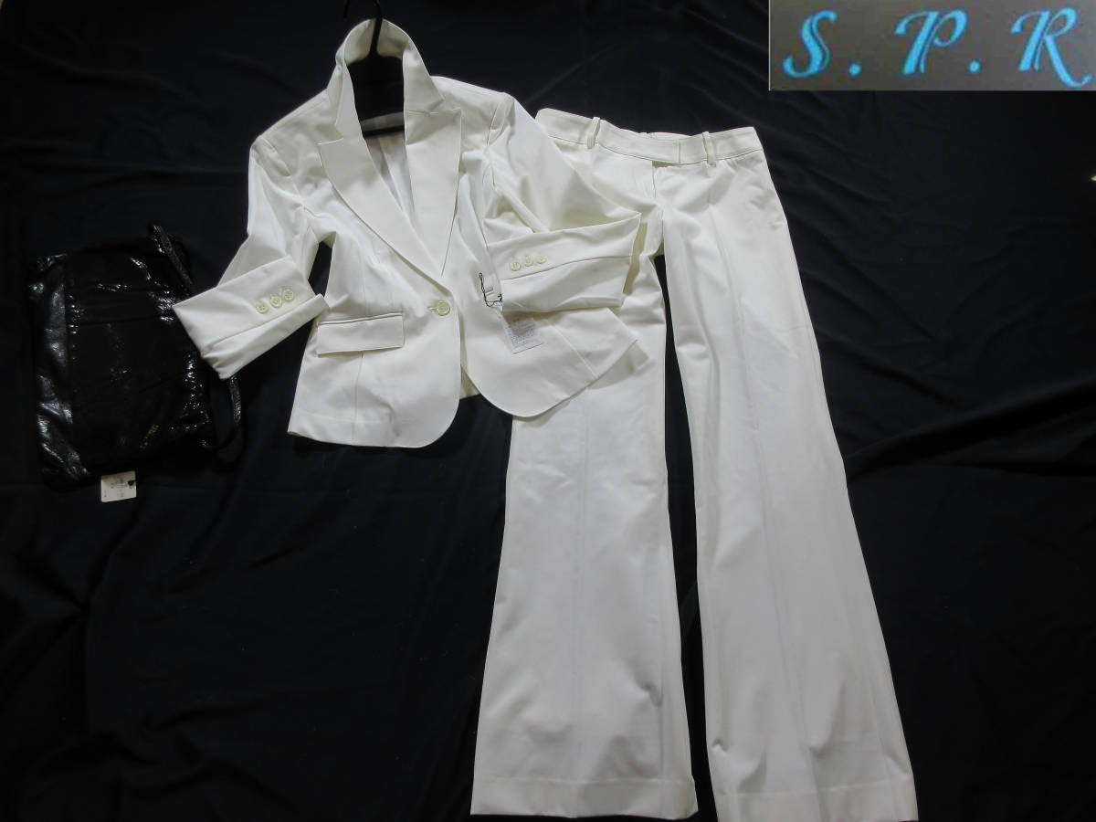 ◆ SPR上質「日本製スタイリッシュPTスーツ】ホワイト36◆卒業式入学式入園式拍卖