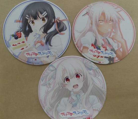 マチアソビカフェ Fate/kaleid liner プリズマ☆イリヤ プリズマ☆ファンタズム コースター 3種セット イリヤ クロエ 美遊拍卖