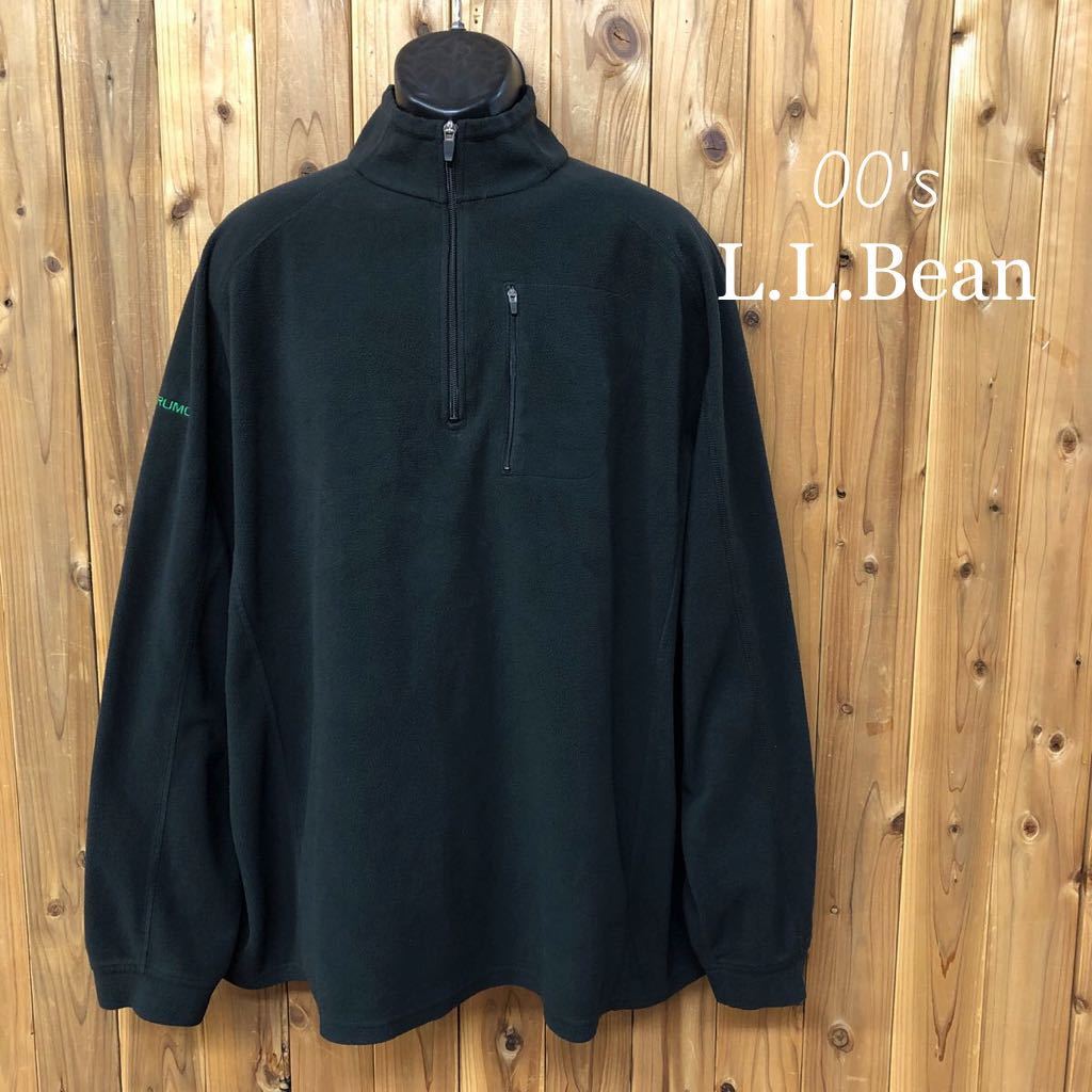 00's /L.L.Bean /エルエルビーン /メンズXXL 長袖 ハーフジップ フリース トップス ロゴ刺繍 TERUMO アメカジ アウトドア USA古着拍卖