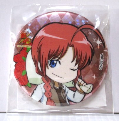 銀魂 J-world 感謝祭 限定 Presentsかぶき町プレゼント交換会 神威 バラの花束 白スーツ キラキラ缶バッジ 56mm 景品 非売品 未開封拍卖