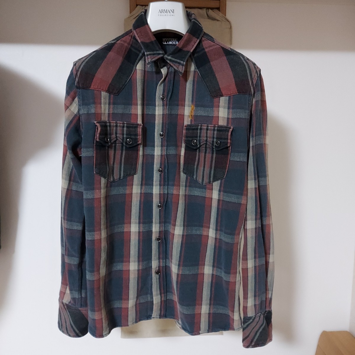 国内正規品 希少 限定 HYSTERIC GLAMOUR ヒステリックグラマー チェック オンブレ シャツ拍卖