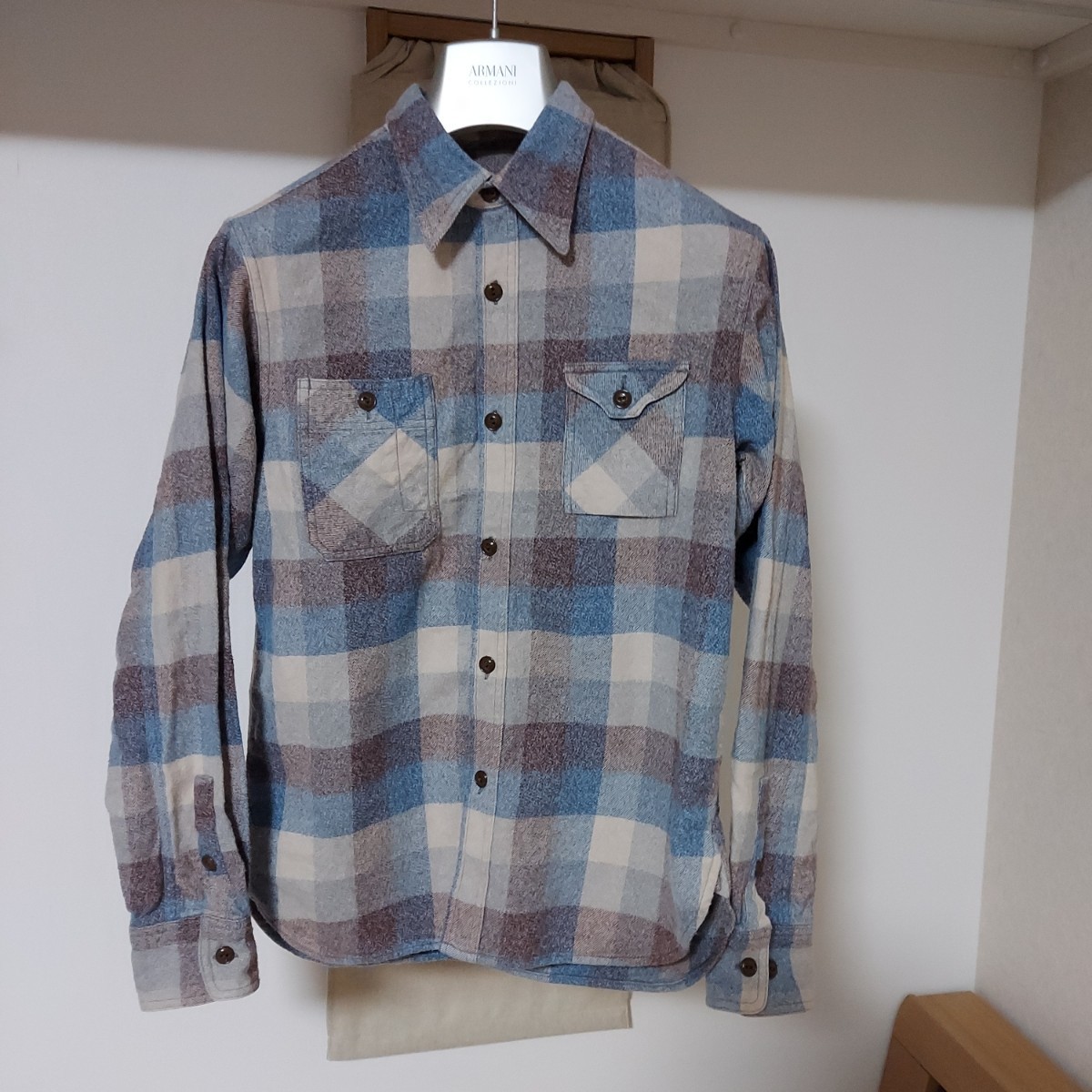 正規品 希少 限定 CUSHMAN ヴィンテージ チェック オンブレ ネルシャツ拍卖