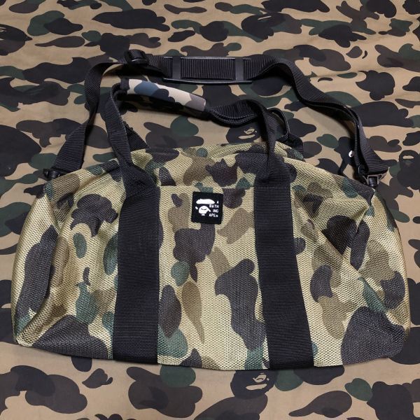 mesh gym bag duffel bag bape エイプ A BATHING APE バッグ拍卖