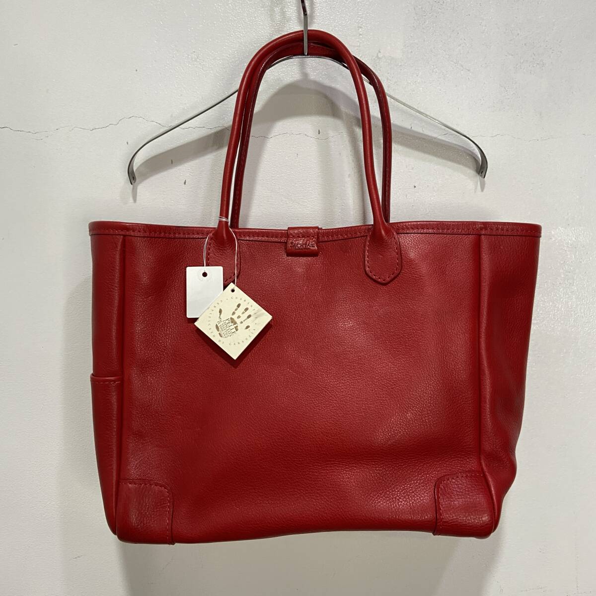 送料無料☆タグ付き未使用品☆JACKTAIL☆ジャックテール☆レザートートバッグ☆本革☆レッド☆B24M拍卖