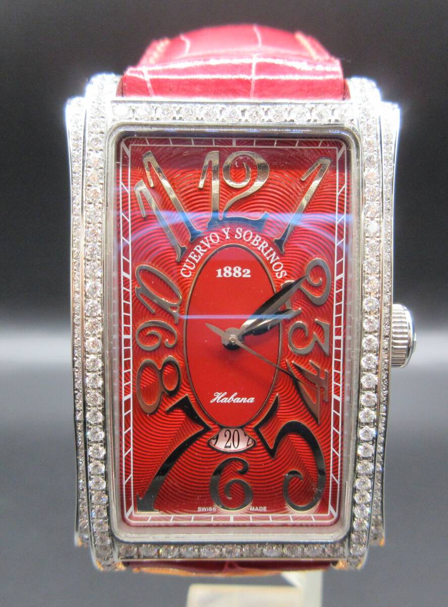 CUERVO Y SOBRINOS クエルボ・イ・ソブリノス ケース アフターダイヤ加工します カスタム 取付 プロミネンテ デイト 1012-1CHG コルテス 1拍卖