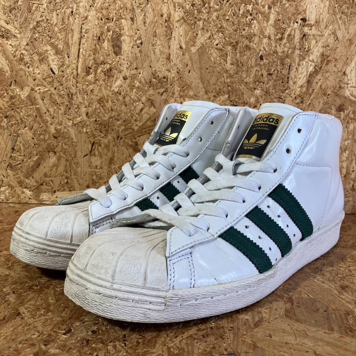 adidas PRO MODEL 80S US9 27cm プロモデル 金ベロ promodel ハイカット バッシュ拍卖