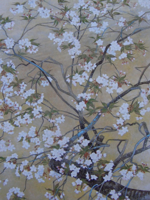 林潤一、【山桜花】、希少な額装用画集より、状態良好、新品額装付、インテリア、春、桜拍卖