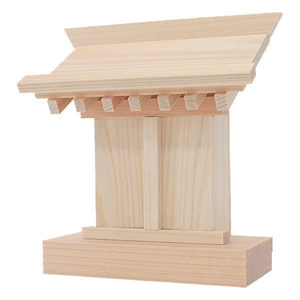 国産東濃桧製 置き型お守り入れ Mamoriya 白木 無塗装 ナチュラル色拍卖