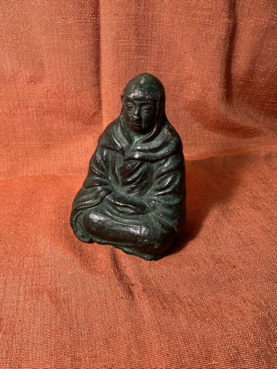 アンティーク 置物 北条政子 金属製、 ブロンズ像歴史人物 骨董 古玩 レトロ 仏教美術拍卖