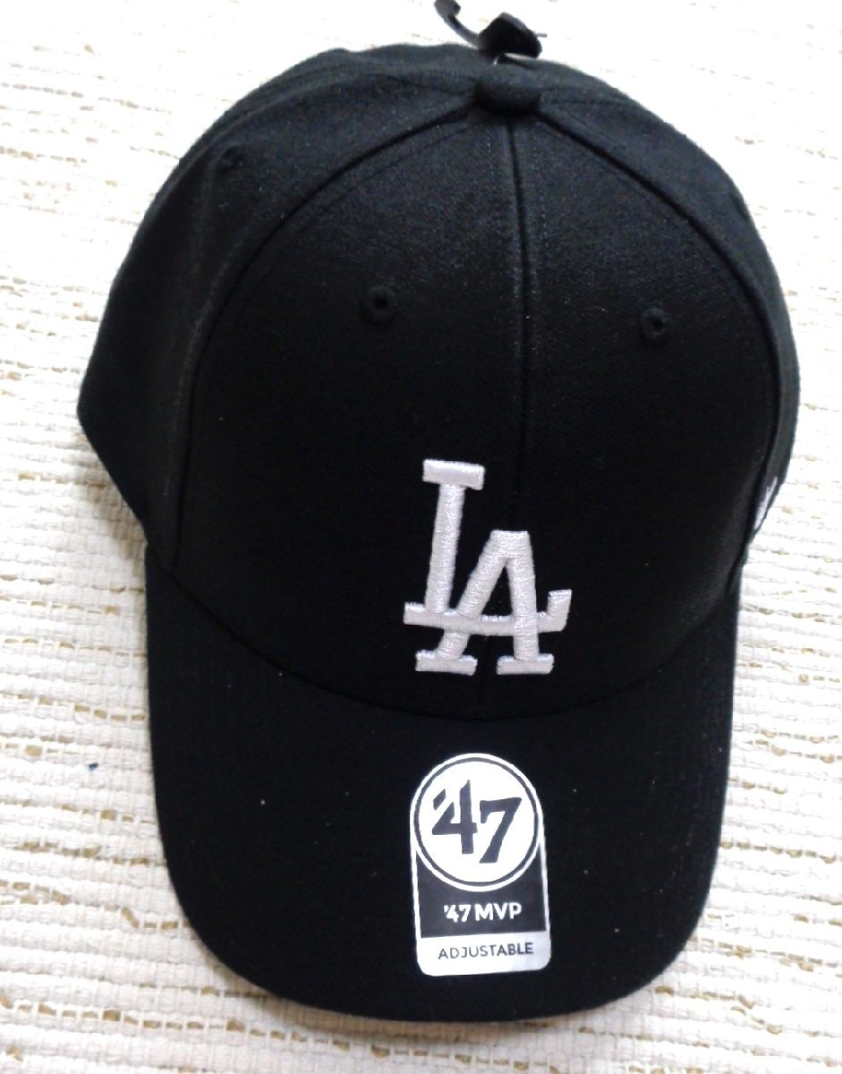 送料無料 フォーティーセブン 47 MLB LA ドジャース ツイル キャップ アジャスタブル 21508 黒 白 フリー メンズ レディース 人気拍卖