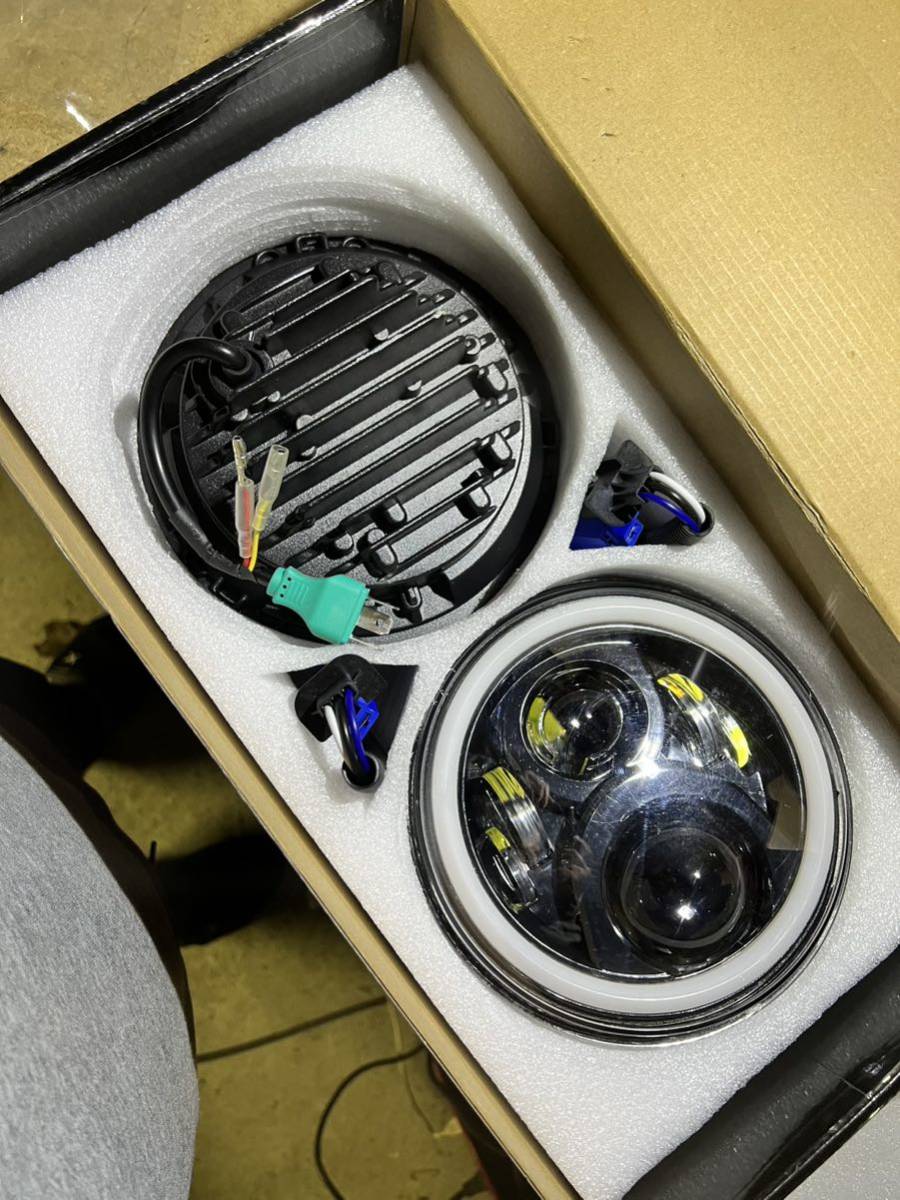 中古!PXPART 7インチLEDヘッドライト2個セット!送料無料!拍卖