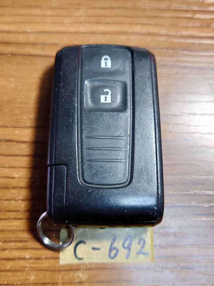 C-692 トヨタ TOYOTA 純正 スマートキー 2つボタン 【刻印 A】プリウス・bB・パッソ・ラッシュ(ダイハツ ムーヴ・タントなど)拍卖