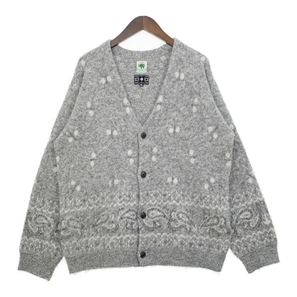 TOKYO23×ElephantBrand ウールシャギーVネックニットカーディガン メンズ XLサイズ グレー トウキョウ23 エレファントブランド DM10682■拍卖