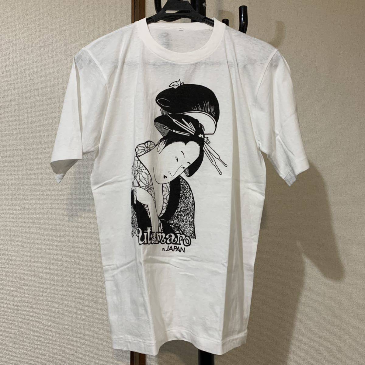 utamaro IN JAPAN 和柄 半袖Tシャツ / サイズ:L拍卖