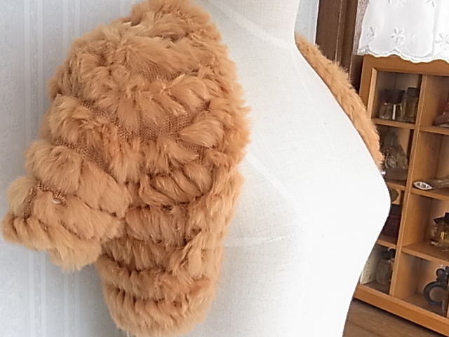 ジャイロ JAYRO ラビットファー 可愛いボレロ ふわふわの手触り パーティードレスに羽織っても素敵 ボレロ リアルファー サイズ9R拍卖