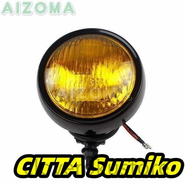 4.5 ヘッドライト シールドビーム ビンテージ チョッパー フォグ クローム拍卖