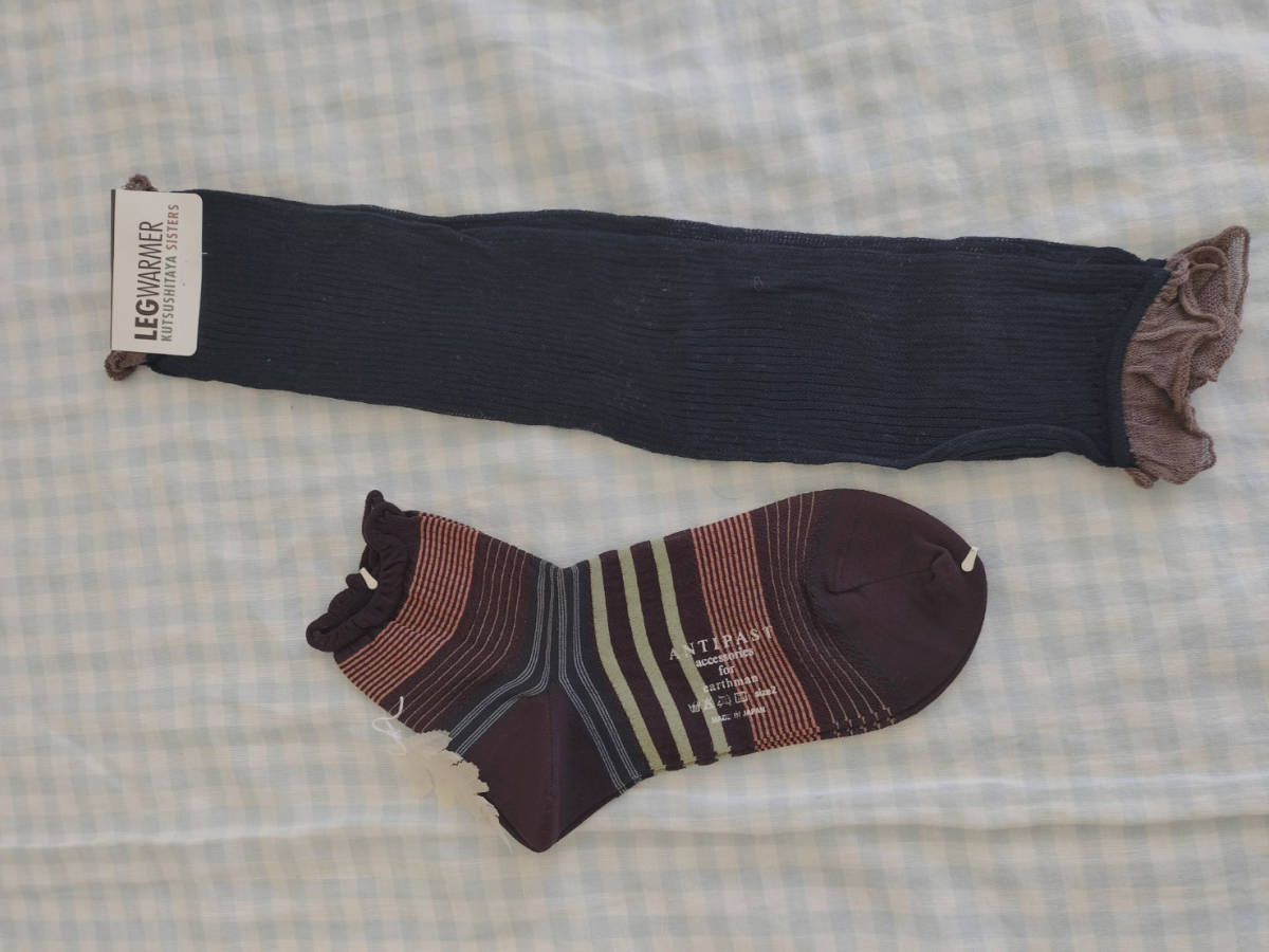 新品!ANTIPASTアンティパストのソックスと靴下屋シスターズレッグウオーマー拍卖