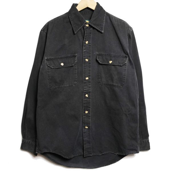 90's 00's カベラス Cabela's コットン キャンバス シャツ 黒 (M) ブラック ワークシャツ 90年代 00年代 旧タグ オールド アウトドア Y2K拍卖