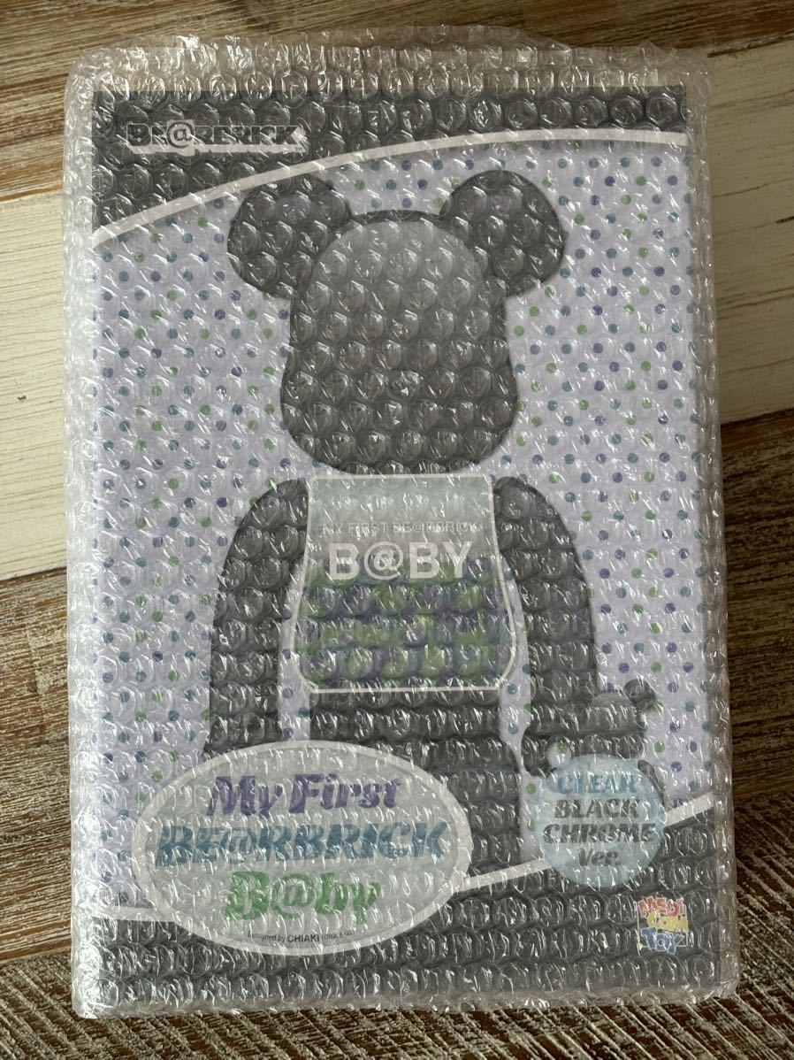MY FIRST BE@RBRICK B@BY CLEAR BLACK CHROME Ver. 100% & 400%(メディコムトイ・フィギュア・ベアブリック・千秋)拍卖
