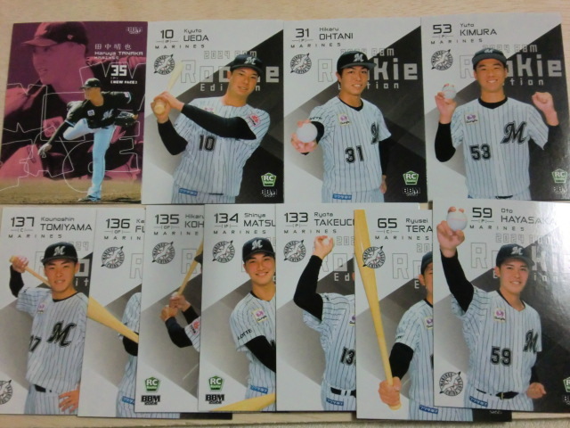 BBM 2024 千葉ロッテマリーンズ 11種 レギュラーコンプ NEW FACE ベースボールカード ルーキーエディション ROOKIE拍卖