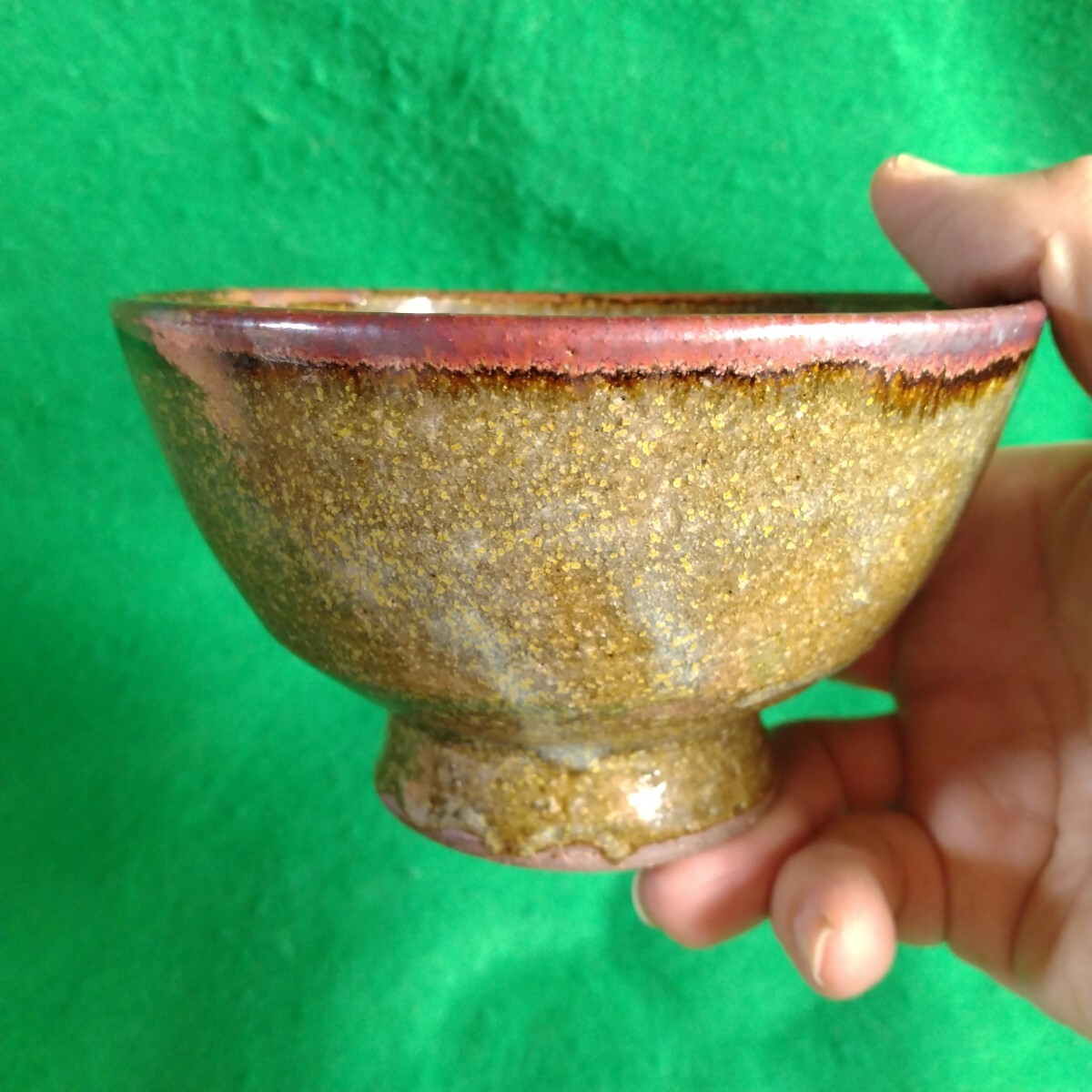 小山冨士夫?彫印 唐津風 茶碗★古山子?印★底に細かな欠け?窯傷?★唐津焼/茶道具/小山富士夫拍卖