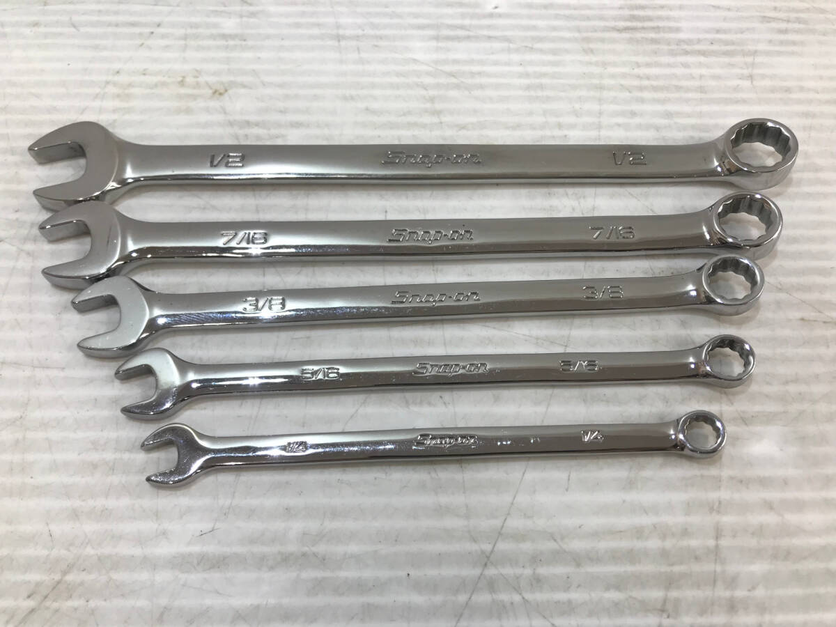 【中古品】Snap-on コンビネーションレンチセット OEX8B.10B.12B.14B.16B/ITWX4NNKSPKO拍卖