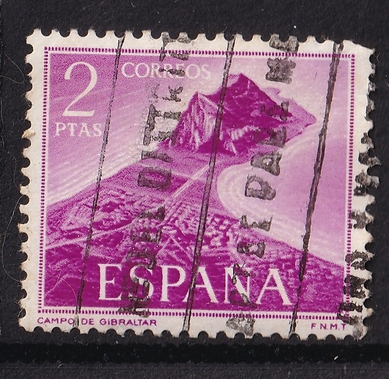1969年頃?/スペイン/外国切手1枚セット/街並み ジブラルタル/2PTAS/ESPANA CORREOS CAMPOLIDE GIBRALTAR拍卖