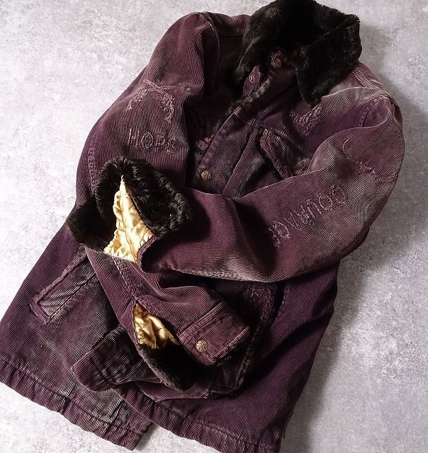 roar guns ロアーガンズ Thinsulate Ex-Soft シンサレート ボア コーデュロイ ジャケット 二丁拳銃 刺繍 Gジャン クロスガン (2) o-887拍卖