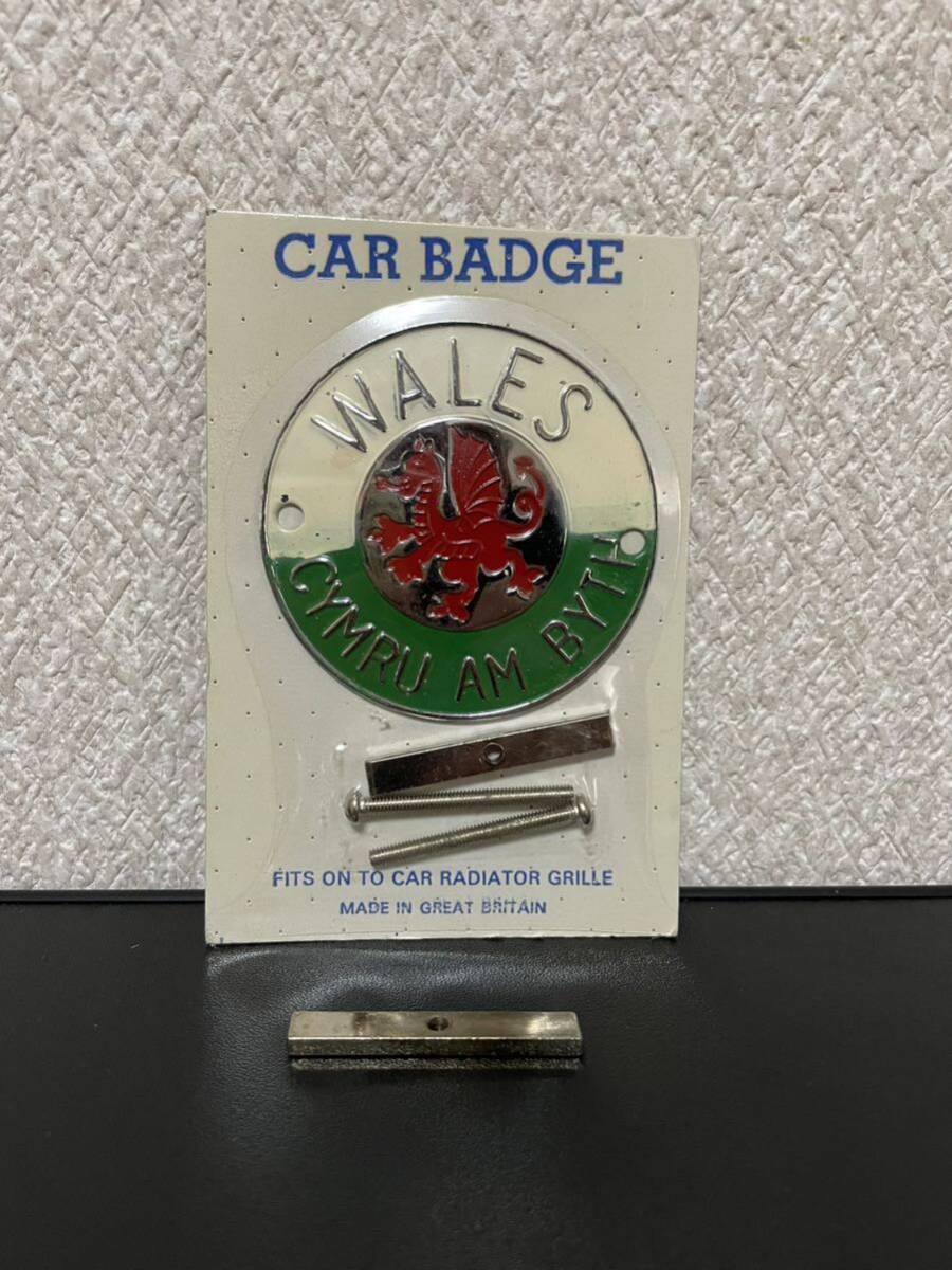 未開封 ウェールズ WALES かカーバッジ デッドストック グリルバッジ イギリス 検)セントクリストファー ローバー mini BMC ミニ モッズ拍卖