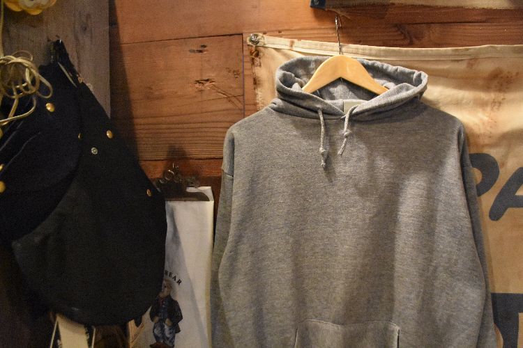 デッドストック品◎USA製ビンテージSPRINGFOOTボディ無地スウェットフーディーL灰色グレー未使用品アメリカ製アメカジストリートn23305拍卖