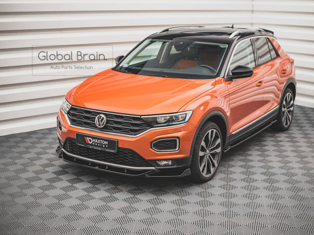 フォルクスワーゲン T-ROC Tロック ティーロック フロント リップ スポイラー V1 /スプリッター エプロン バンパー ディフューザー拍卖