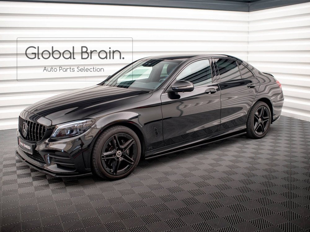 メルセデスベンツ Cクラス W205 S205 後期 AMGライン C43 サイド スカート カバー スポイラー / サイド ステップ スプリッタ― エプロン拍卖