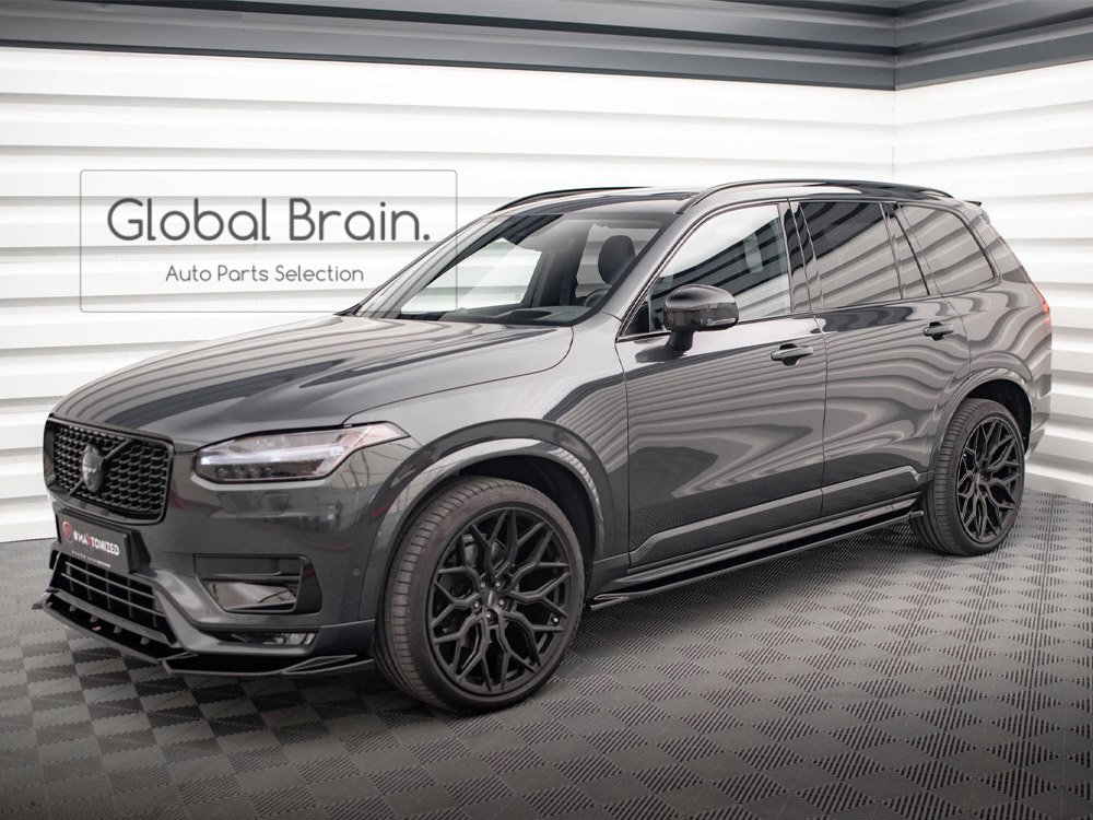 2019- ボルボ XC90 後期 Rデザイン サイド スカート カバー スポイラー / サイド スプリッター ディフューザー バンパー エプロン拍卖