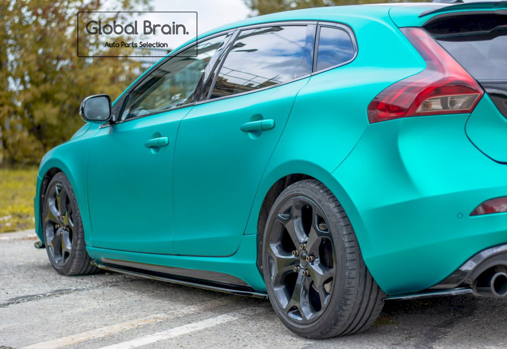 ボルボ V40 Rデザイン サイド スカート カバー スポイラー / スプリッター ディフューザー バンパー トリム アンダー拍卖