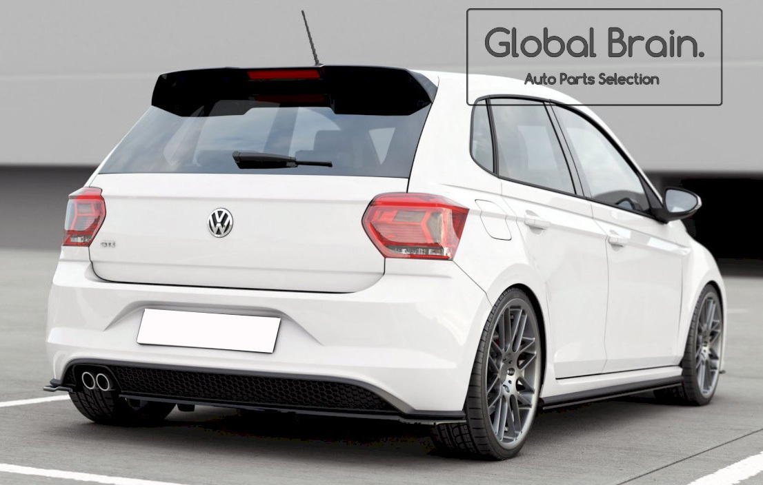 2018 フォルクスワーゲン ポロ GTI AW リア ディフューザー / スプリッター フィン スポイラー バンパー トリム エプロン スプリッター拍卖